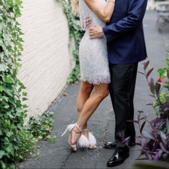 Jimmy Choo White/silver Viola 110 heels - Picture 7 of 8